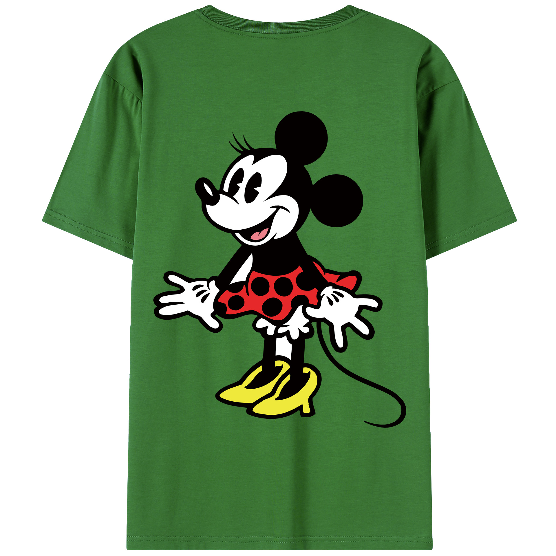 （画像用） ミッキーマウス Mickey Mouse レディース半袖Tシャツ(バックプリント)